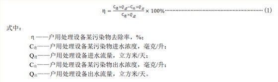 户用污水处理设备公式计算